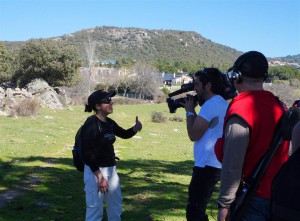 Con el equipo de TVE